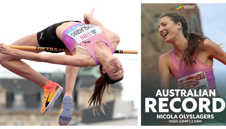 Диамантена лига Никола Олислагърс - Австралийска гърла спечели Диамантената лига в скока на височина с континентален рекорд