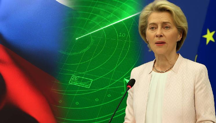 Урсула фон дер Лайен - РУСКИ САБОТАЖ НАД БЪЛГАРИЯ: Самолетът на Урсула фон дер Лайен ослепя в небето!