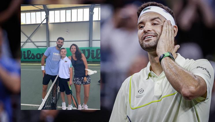 Григор Димитров - СБЪДНАТА МЕЧТА! Григор Димитров поигра тенис с дете със синдром на Даун (ВИДЕО)