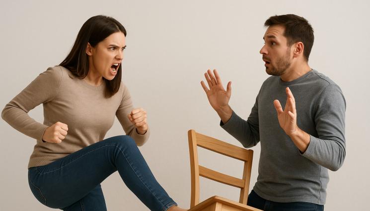 скандал жена и мъж - МЕЖДУСЪСЕДСКИ ВОЙНИ: Жена преби комшия с крак от стол!