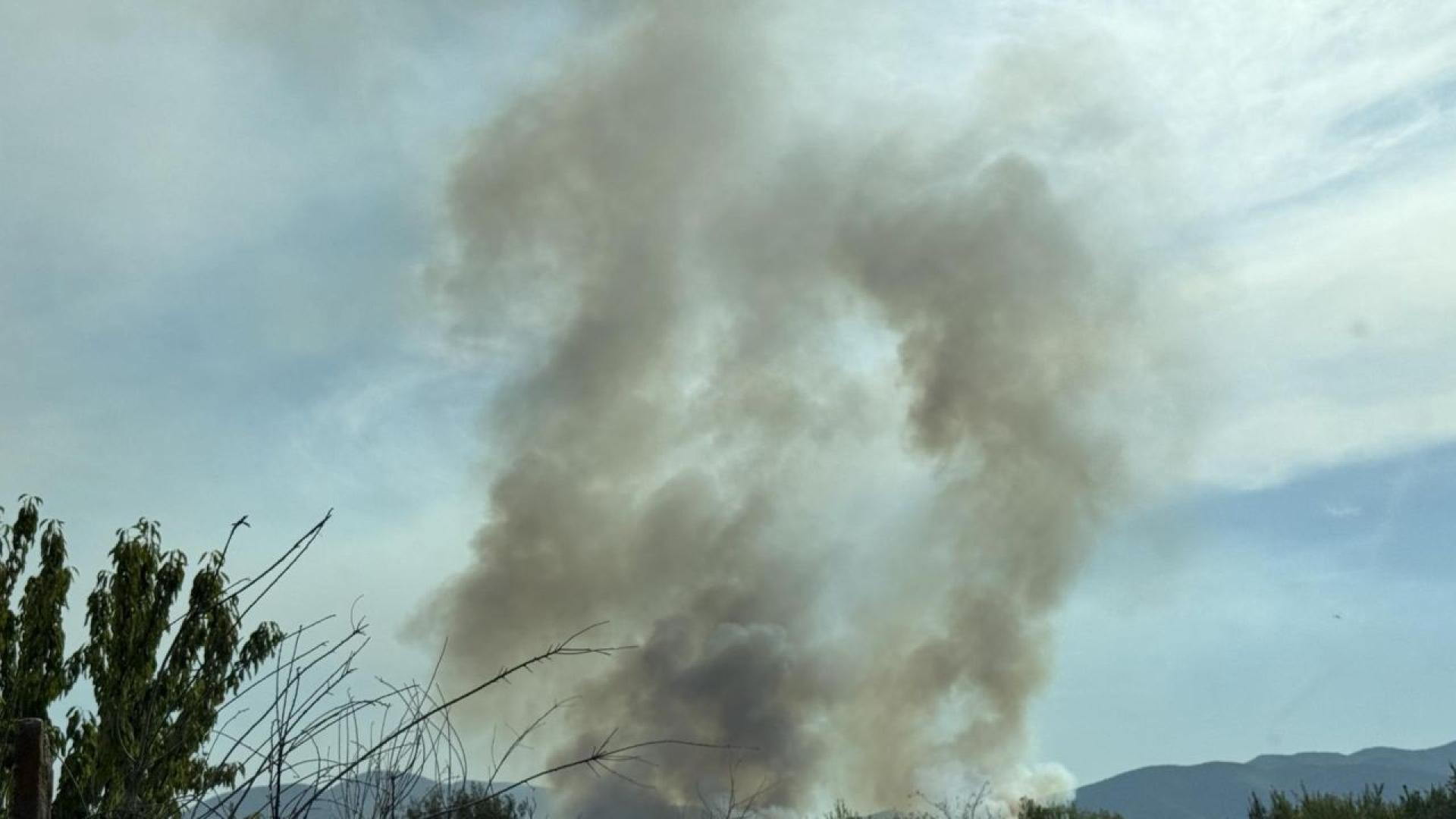 Голям пожар избухна в района на град Сопот Шест екипа