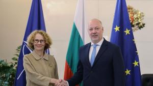 Росен Желязков по време на срещата си със заместник генералния