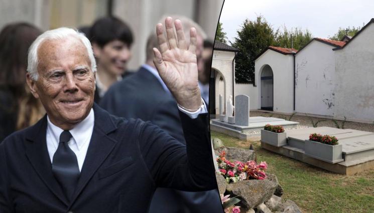 Джорджо Армани - Погребват Армани в малко средновековно селце