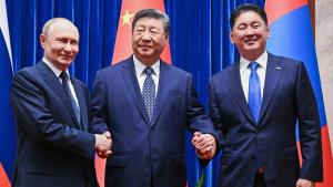 Путин Си Цзинпин и Ухнаагийн Хурелсух с