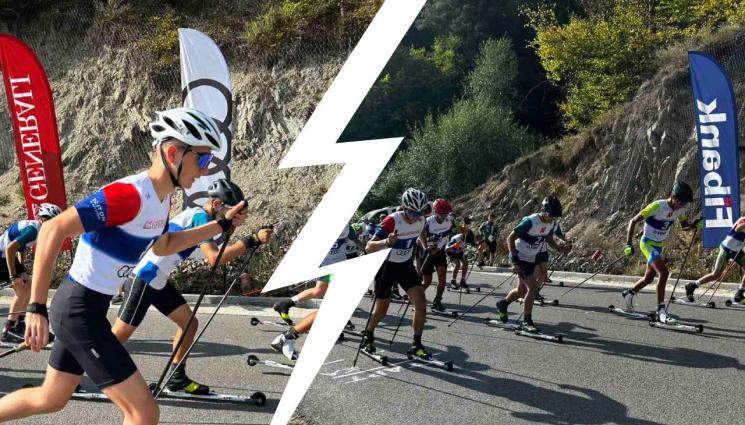 Ролкови ски - Момичета и момчета обуха ролковите ски, а това означава, че...