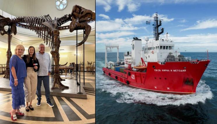 Пимпирев - Пимпирев носи икона от Вартоломей в Антарктида