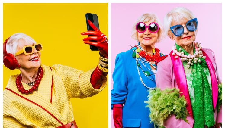 модерна баба баби модерни пенсионери