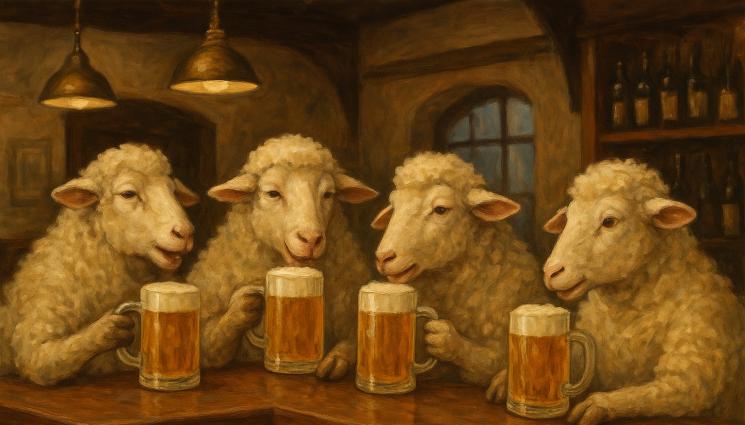 овце бира - НЯМА ЛОШ КЛИЕНТ: Стадо овце отиде на кръчма! (ВИДЕО)