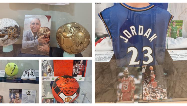 Изложба спортни артефакти в Ямбол - Екип на Майкъл Джордан цъфна до артефакти на Ицо, Бербо и Гришо