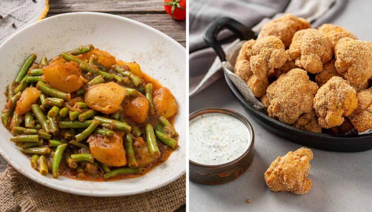 рецепти - Гответе с matekitchen.com: Апетитен зелен фасул с картофи или пък бърз паниран карфиол на фурна (ВИДЕО)