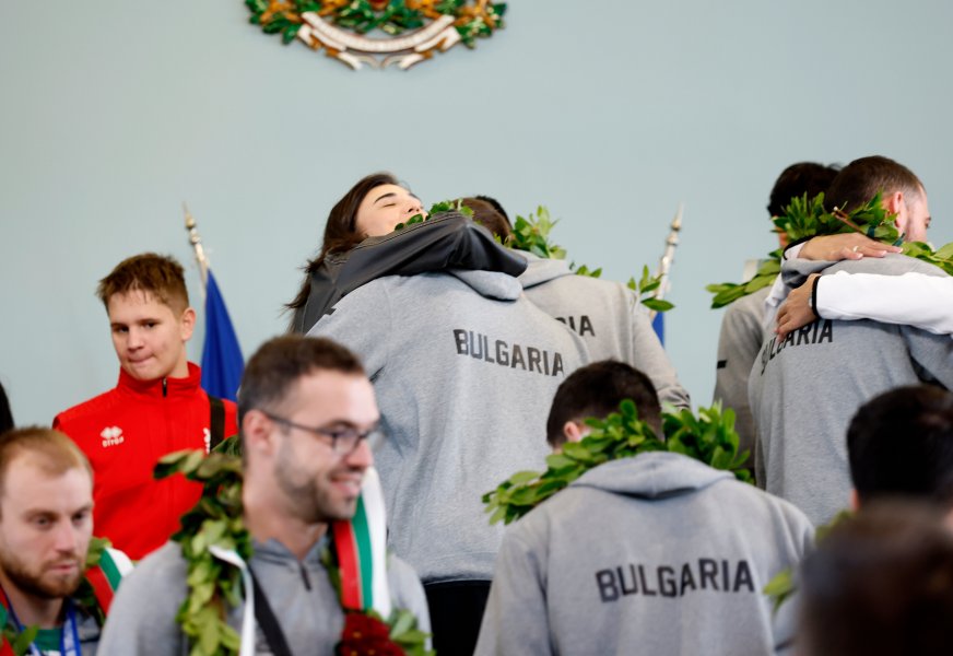 Посрещане на световните вицешампиони на аерогара София1