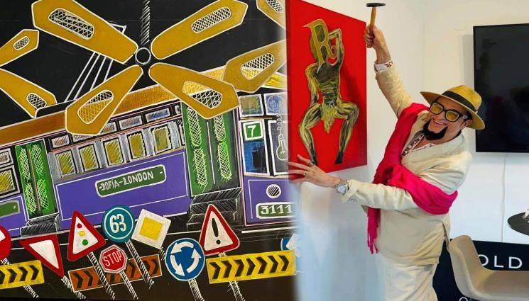 Евгени Минчев - ЕВГЕНИ МИНЧЕВ сам си зачука картините! (СНИМКИ)