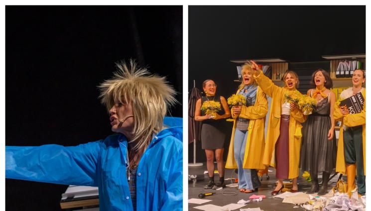 Аня Пенчева - Връчват 2 кг тиквички на Аня Пенчева след премиера на спектакъл