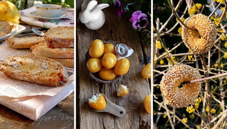 рецепти - Йоли прави сладости! Кокосови топчета в карамел, кантучини със захаросани портокалови корички или пък зехтинови курабии