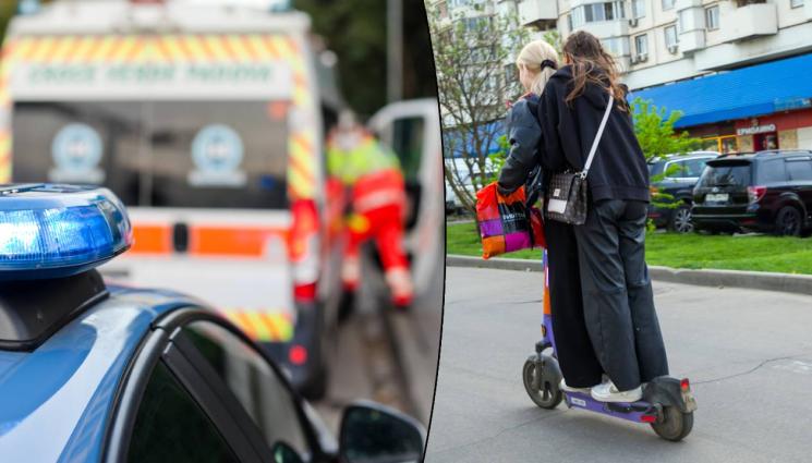 тротинетка - Непълнолетно момиче катастрофира с тротинетка, заби се в автомобил