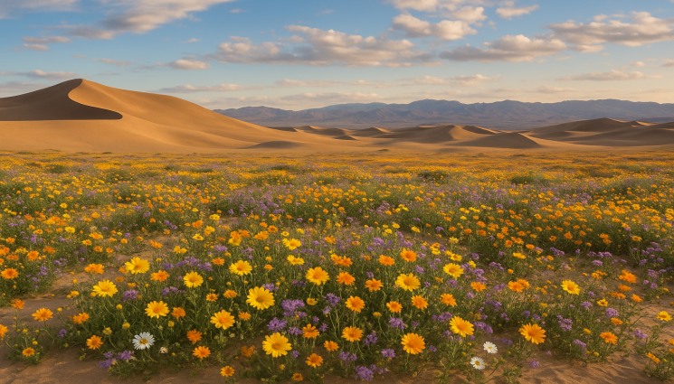 пустиня - УНИКАЛНО: Най-сухата и гореща пустиня в света разцъфтя! (ВИДЕО)