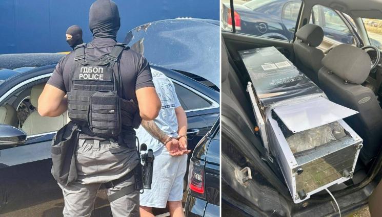 д - Мъж натъпка наркотици за 560 000 лева в диспенсър за вода и го качи в колата си (СНИМКИ)