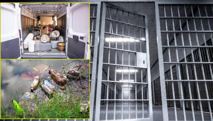 d - Хвърляш боклук в дерето? В затвора до 5 години!