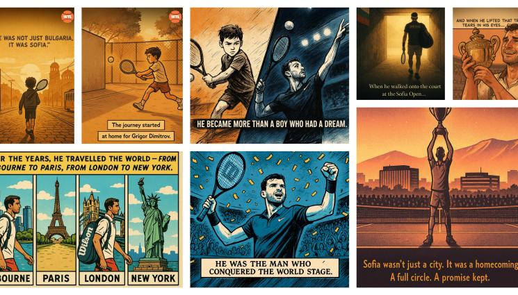 Григор Димитров комикс - Гришо грейна в сбъркан комикс