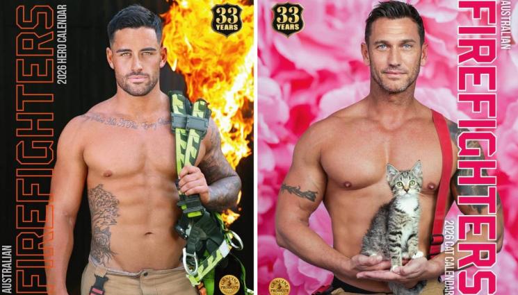 австралийски пожарникари - ЗАПАЛИХА ПОЖАРИ: Мускулести огнеборци мачкат котенца за благотворителност! (СНИМКИ+ВИДЕО)