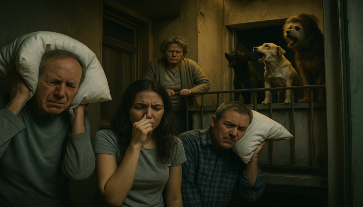 тормоз блок животни съседи