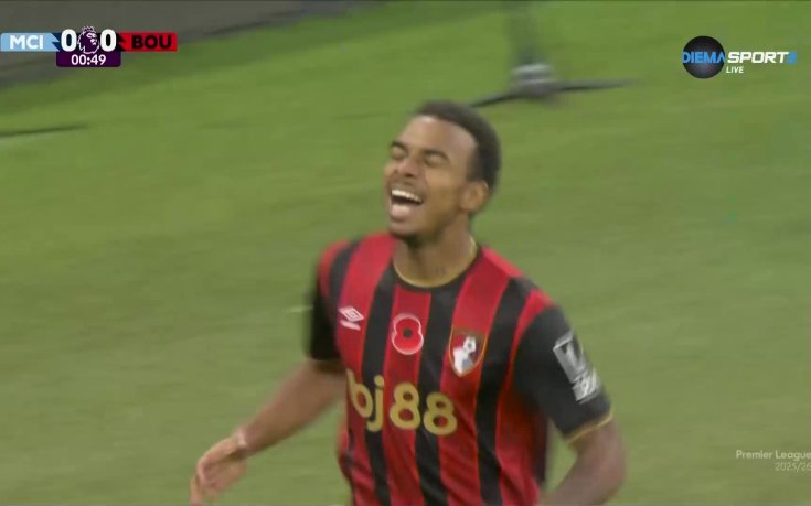 Не зачетоха попадение на Борнемут срещу Манчестър Сити заради засада