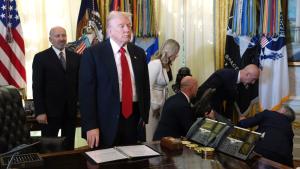 Пресконференция на президента на САЩ Доналд Тръмп бе прекъсната внезапно