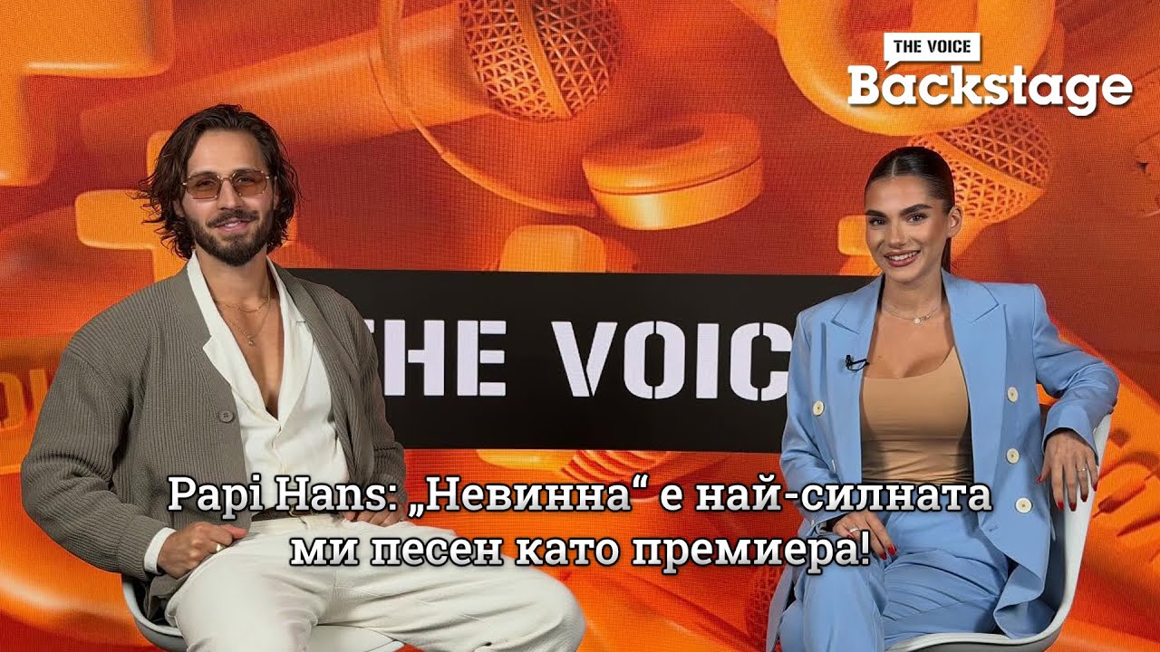 Papi Hans: „Невинна“ е най-силната ми песен като премиера! | The Voice Backstage