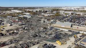 Мястото на катастрофата на самолет на Ю Пи Ес в