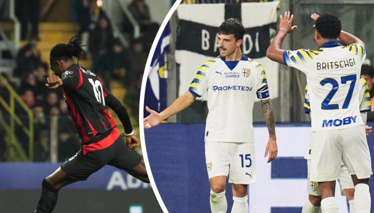 Милан Парма - Милан изпусна два гола аванс и си тръгна само с точка срещу Парма