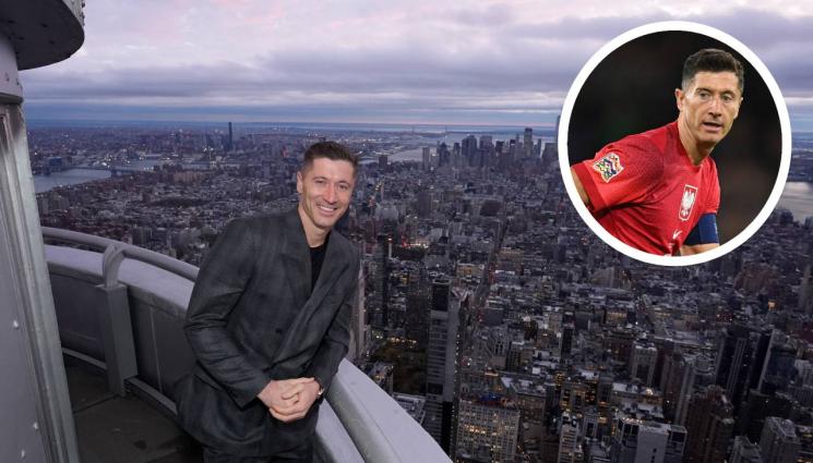 Левандовски - Левандовски запали светлините на Емпайър Стейт Билдинг (СНИМКИ)