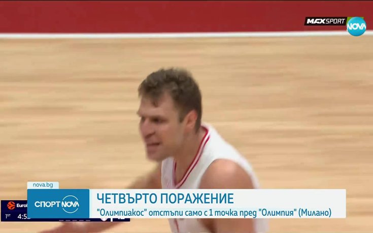 Загуба с една точка за Везенков и Олимпиакос