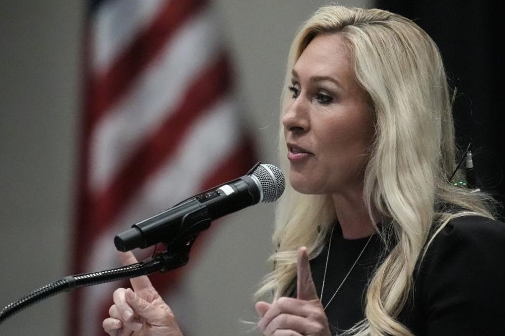 Марджъри Тейлър Грийн, която е член на Камарата на представителите