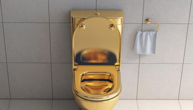 тоалетна - ЗА КАКВО СЕ ПРЪСКАТ ПАРИ: Продадоха златна тоалетна за 12,1 милиона долара! (ВИДЕО)