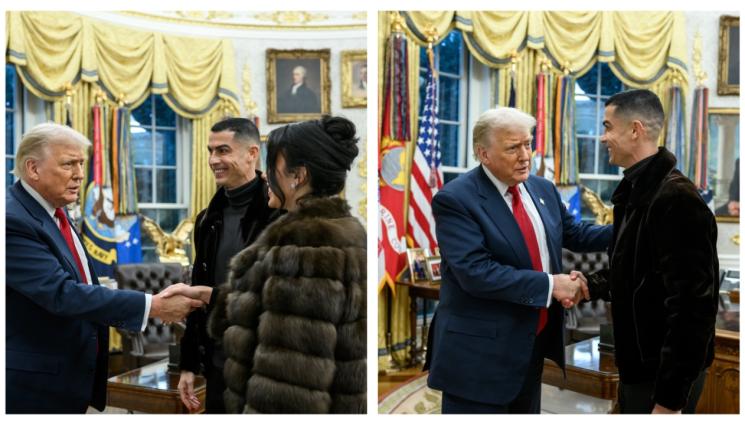 Тръмп - СРЕЩА НА ВЪРХА: Тръмп разходи Кристиано Роналдо из Белия дом! (СНИМКИ+ВИДЕО)