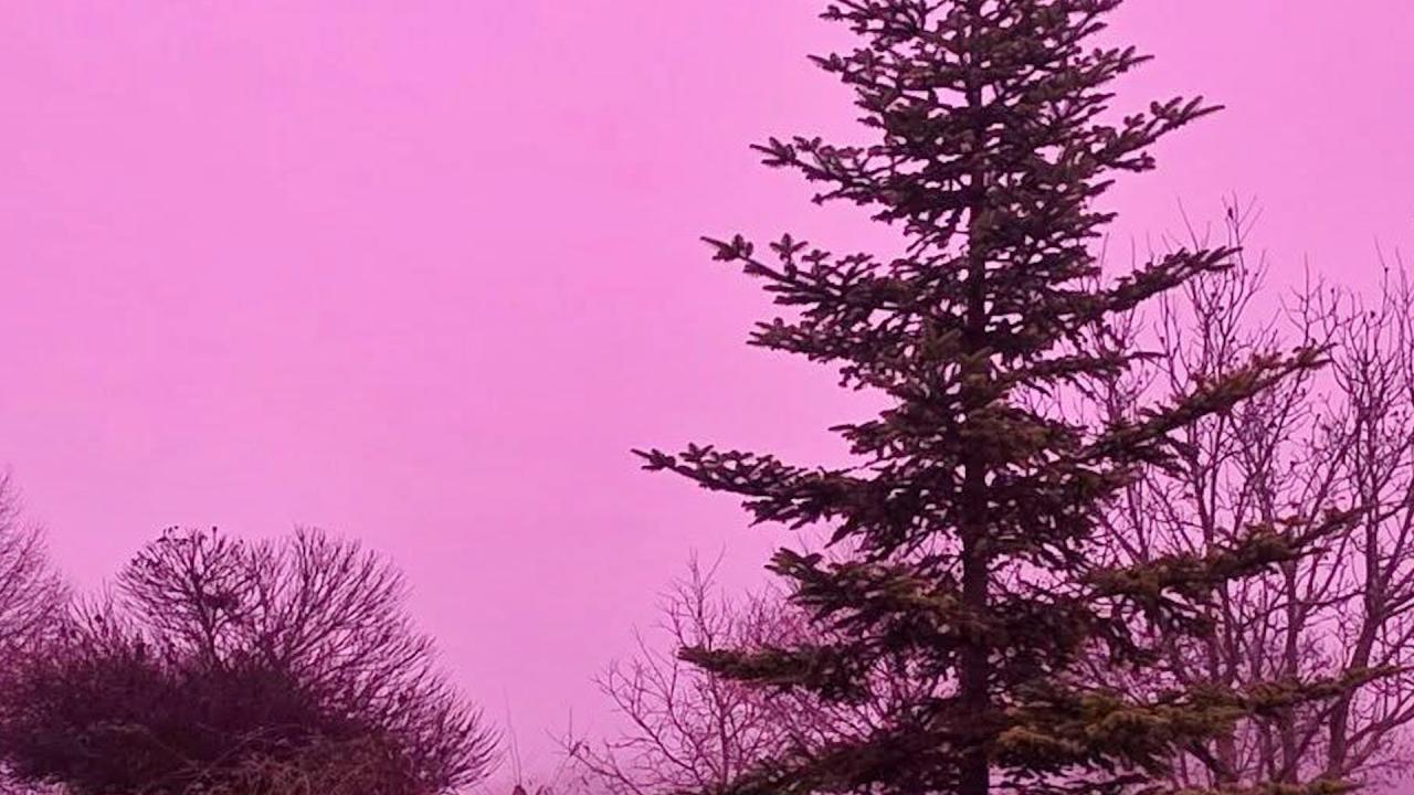 Розово небе в Нормандия