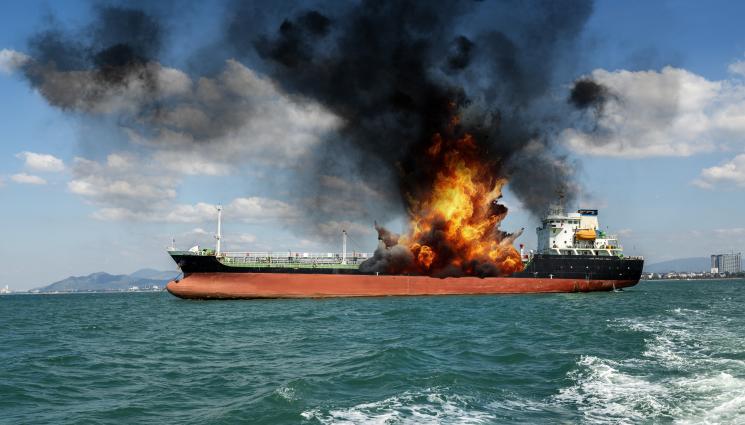 пожар танкер - Танкер се взриви в Черно море! (СНИМКА+ВИДЕО)