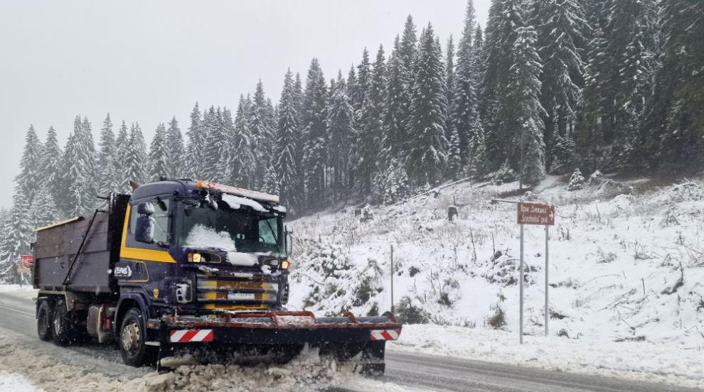 Пампорово побеля, снежната покривка е 10 см