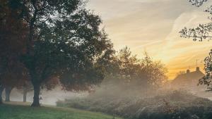 есен мъгла слънце време