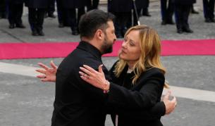 Мелони прие Зеленски в Рим