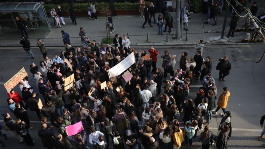 Антиправителствен протест на студентите пред...