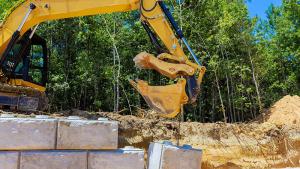 багери подпорна стена