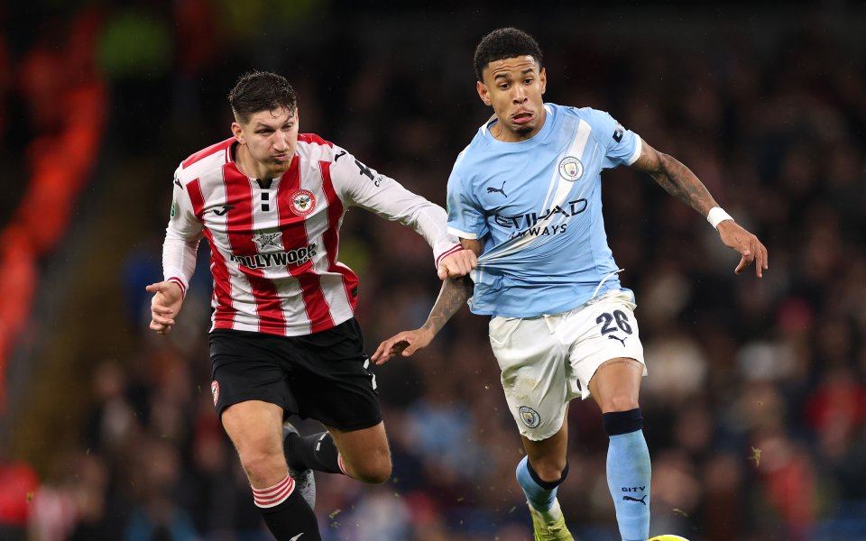 Сити се класира на полуфинал за Карабао къп след успех над Брентфорд