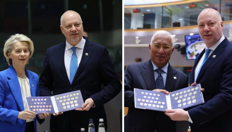 Министерски съвет - Желязков подари български евромонети на европейските лидери! (СНИМКИ)