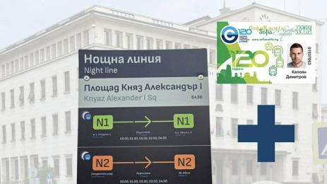 карта за нощен транспорт