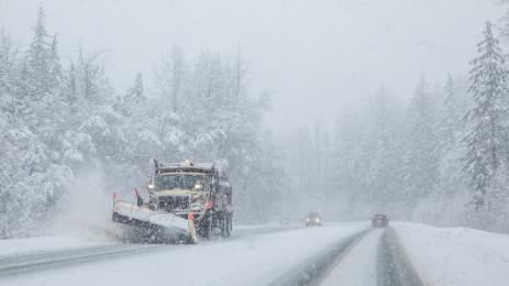 зима сняг снегорин