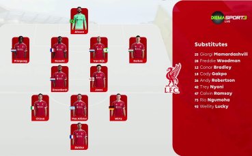 Ливърпул - Уулвърхемптън /състави/