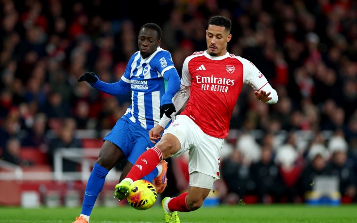НА ЖИВО: Арсенал 2:1 Брайтън, пропуск на Мартинели