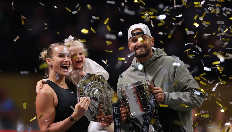 кириос - Ник Кириос надигра Арина Сабаленка в демонстративен мач, известен като 