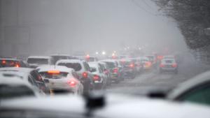 София сняг коли